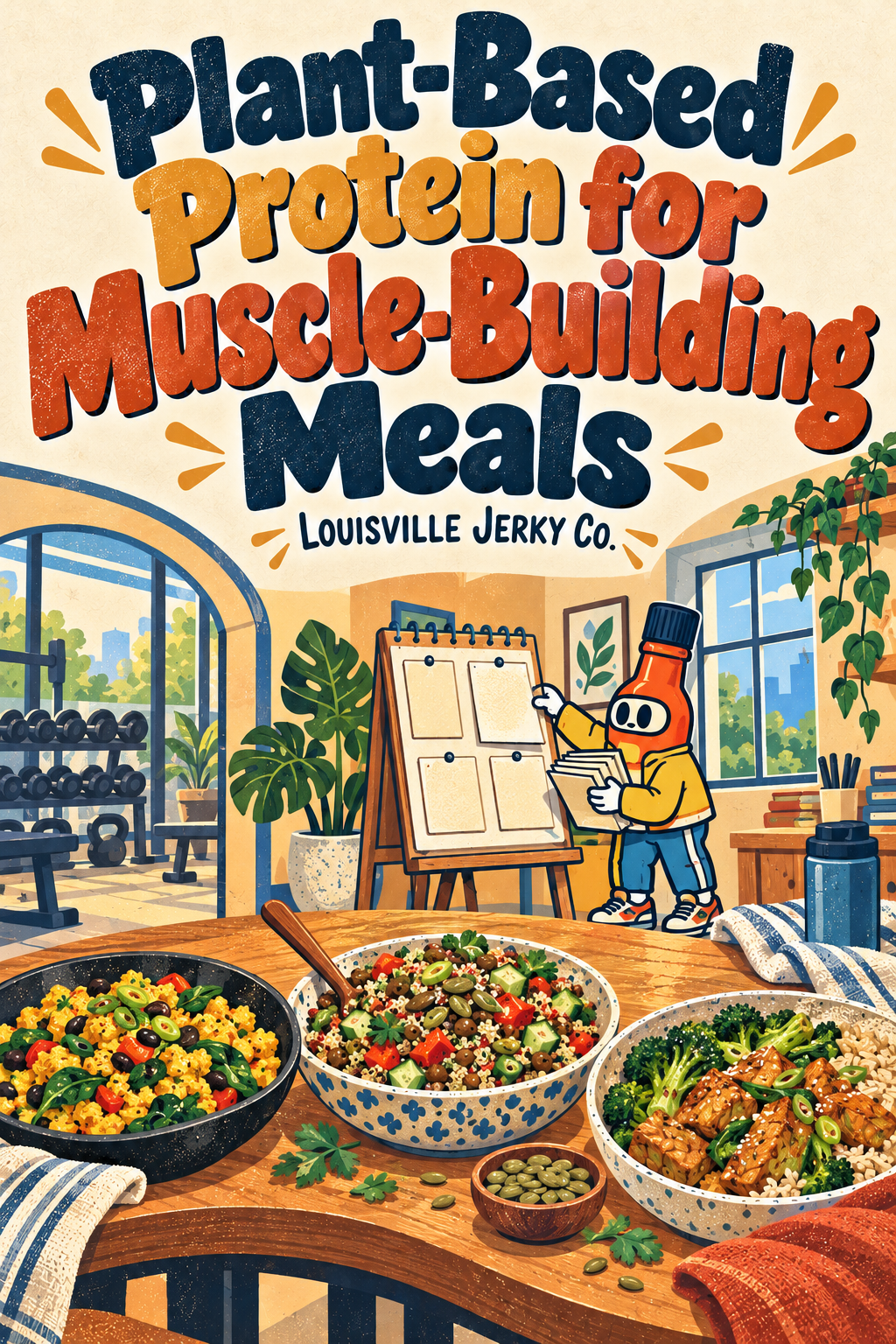 Concept illustration for Plant-Based Protein for Muscle-Building Meals