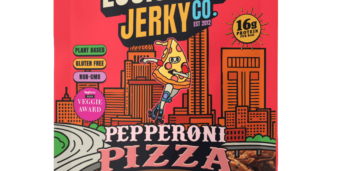 Louisville Jerky Co. Pepperoni Pizza Jerky package.